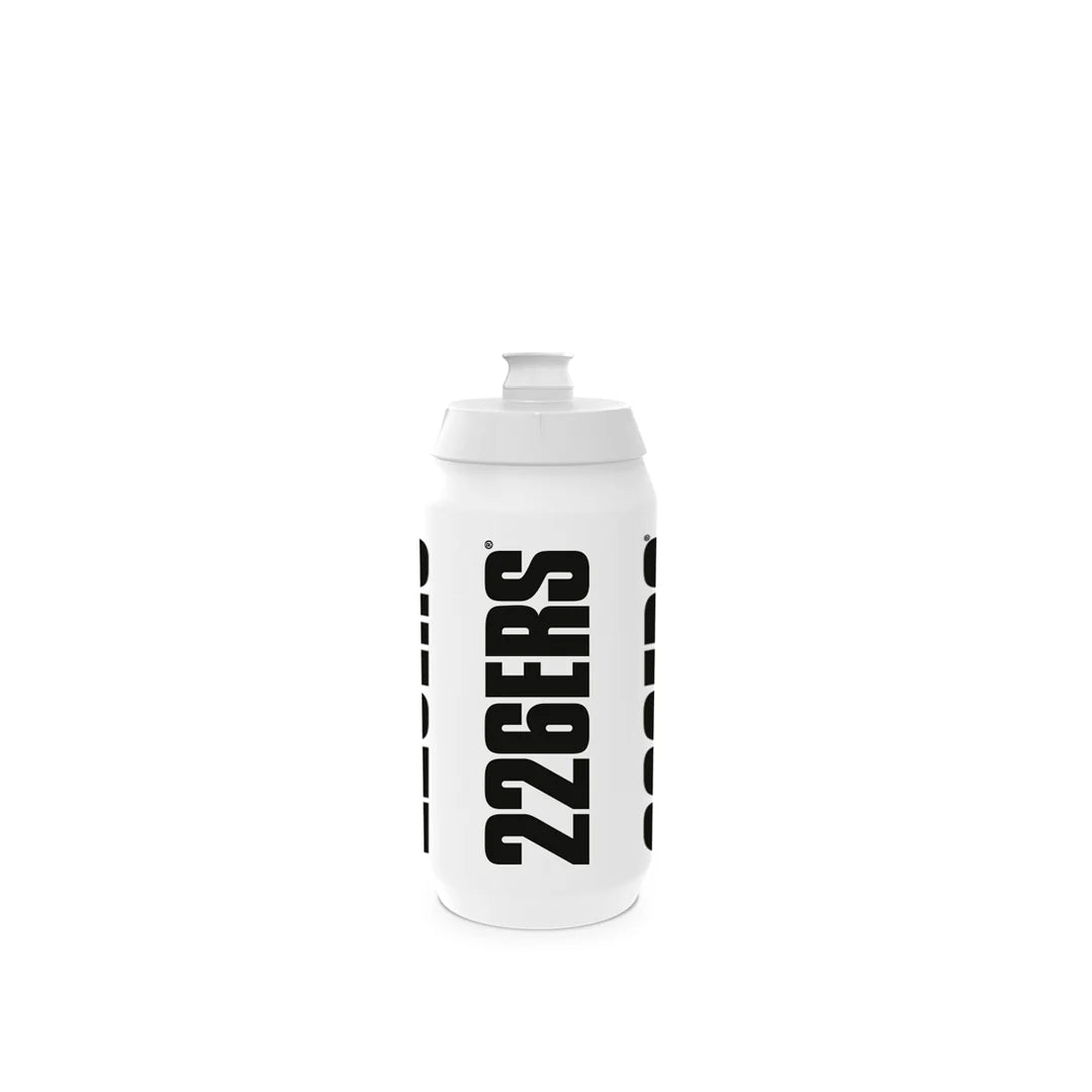 PLASTIC BOTTLE 550ML WHITE SUPERLIGHT-BLACK LOGO
