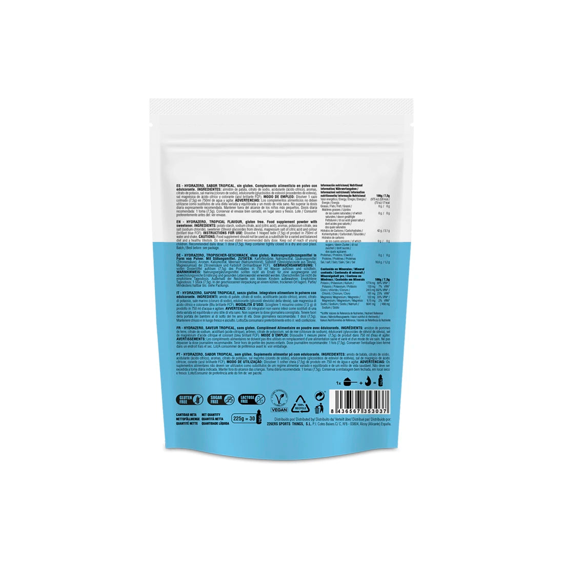 HYDRAZERO DRINK 225GR TROPICAL