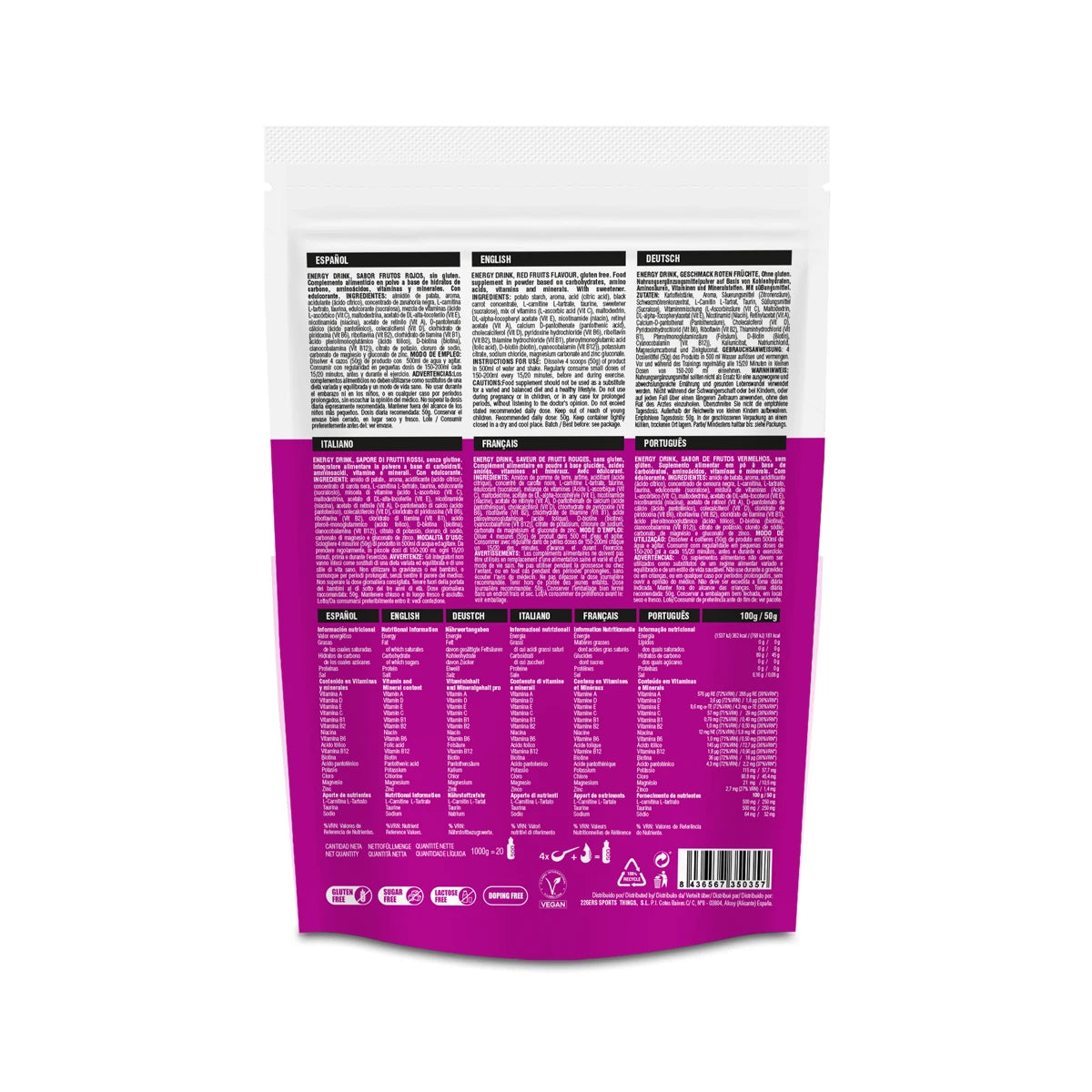 ENERGY DRINK 1KG RED FRUITS