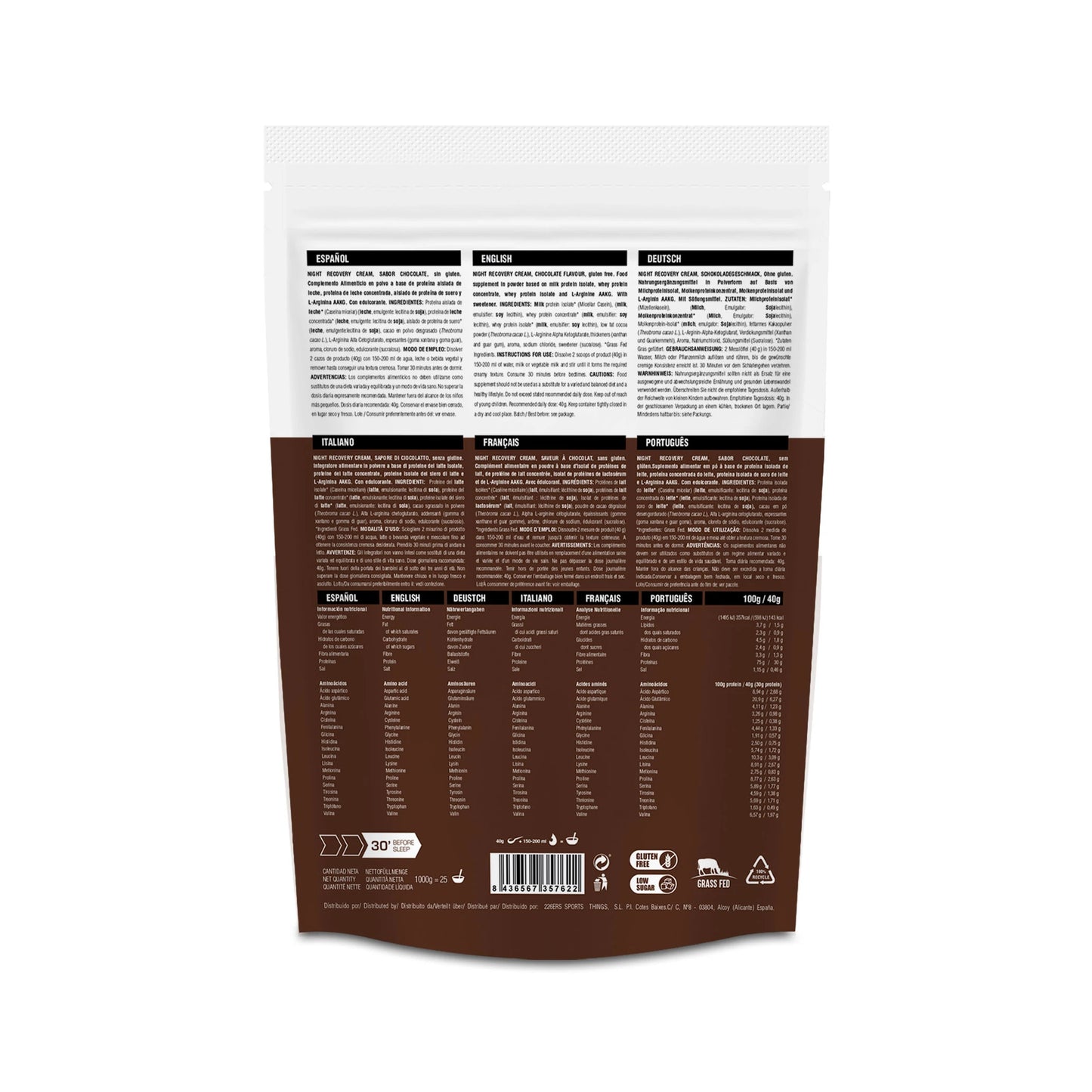 NIGHT RECOVERY CREAM 2.0 1KG CHOCOLATE