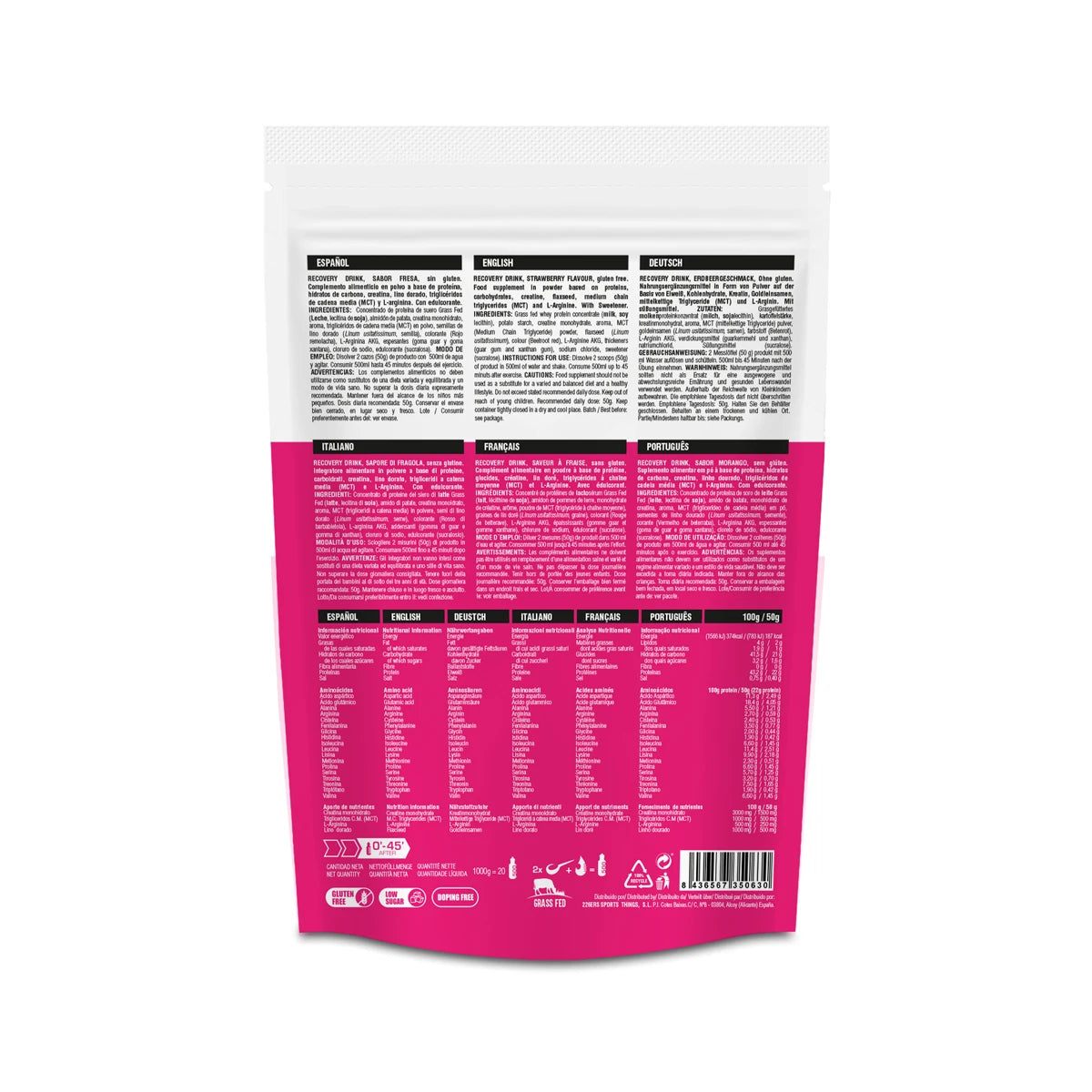 RECOVERY DRINK 1KG STRAWBERRY