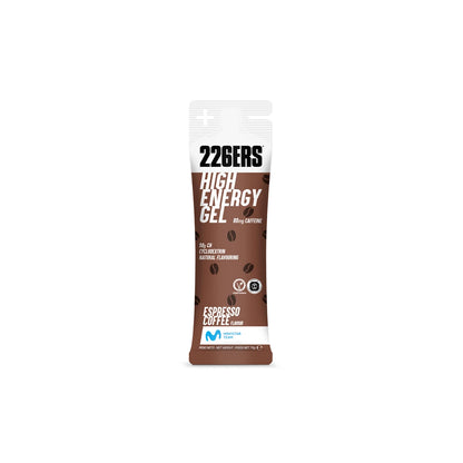 BOX - 24 HIGH ENERGY GEL 76GR 80MG CAFFEINE ESPRESSO COFFEE