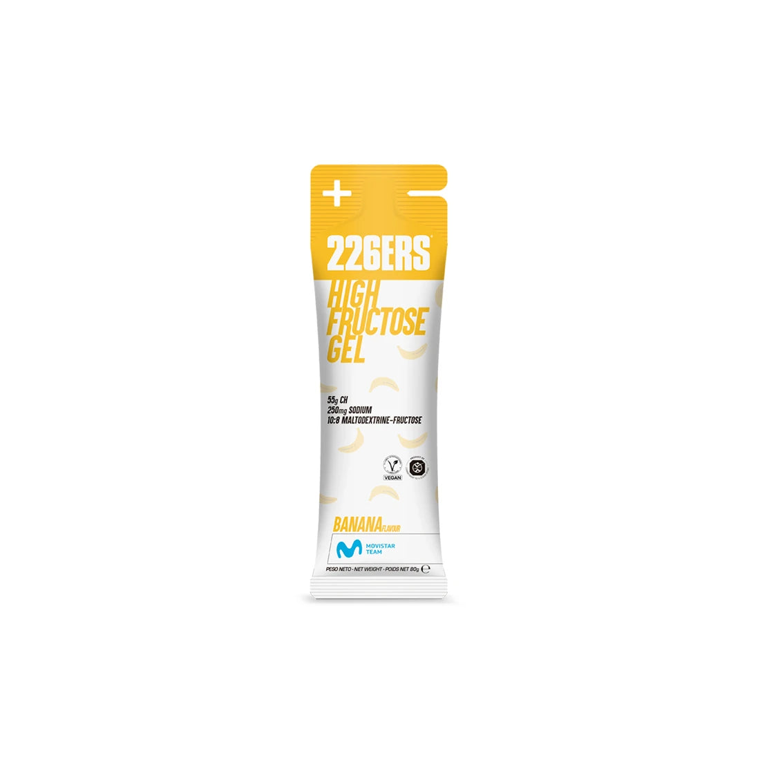 BOX - 24 HIGH FRUCTOSE GEL 80GR BANANA