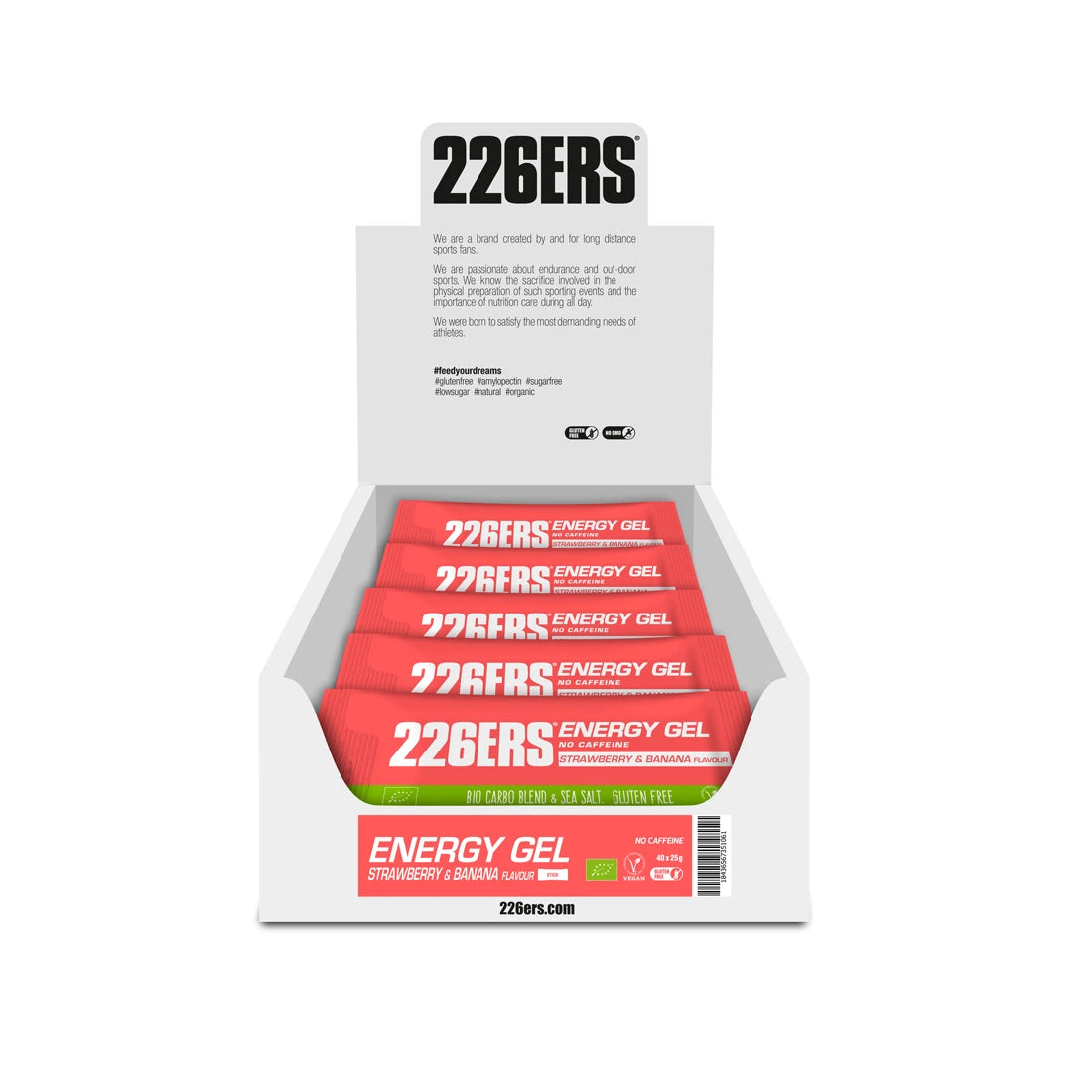 ENERGY GEL BIO 25GR NO CAFFEINE STRAWBERRY & BANANA STICK