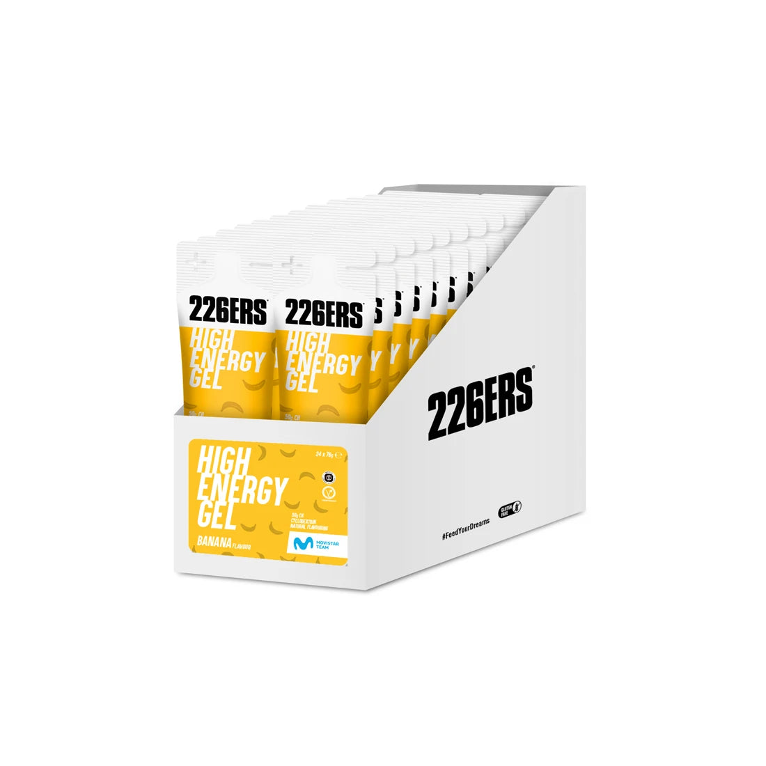 BOX - 24 HIGH ENERGY GEL 76GR BANANA