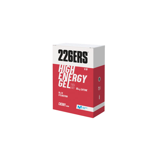 BOX - 8 HIGH ENERGY GEL 45GR 95MG CAFFEINE CHERRY XS