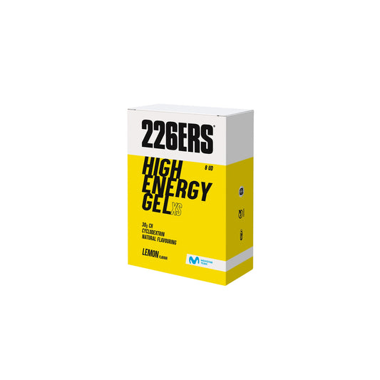 BOX - 8 HIGH ENERGY GEL 45GR LEMON XS