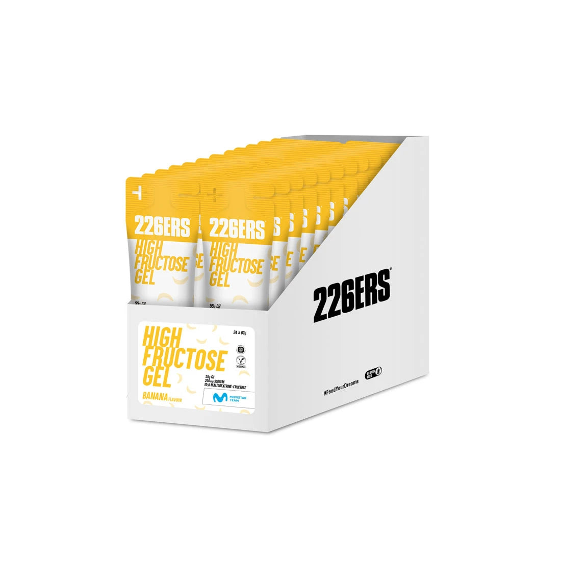 BOX - 24 HIGH FRUCTOSE GEL 80GR BANANA