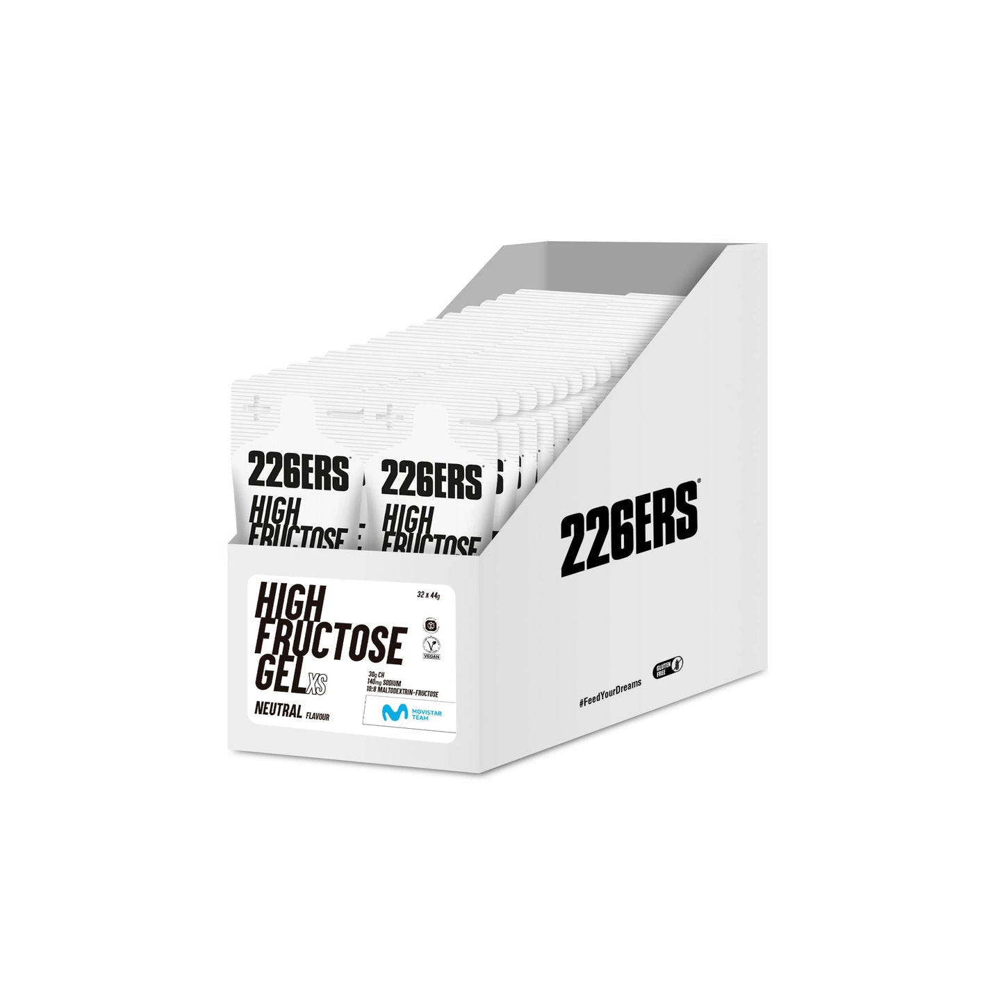 BOX - 32 HIGH FRUCTOSE GEL 44GR NEUTRO    XS