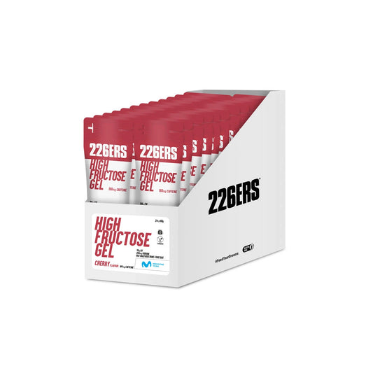 BOX - 24 HIGH FRUCTOSE GEL 80GR 160MG CAFFEINE CHERRY