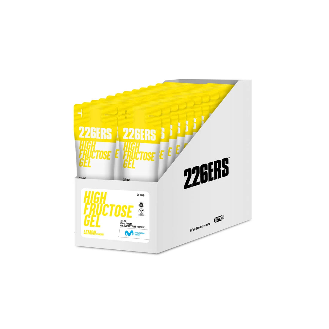 BOX - 24 HIGH FRUCTOSE GEL 80GR LEMON