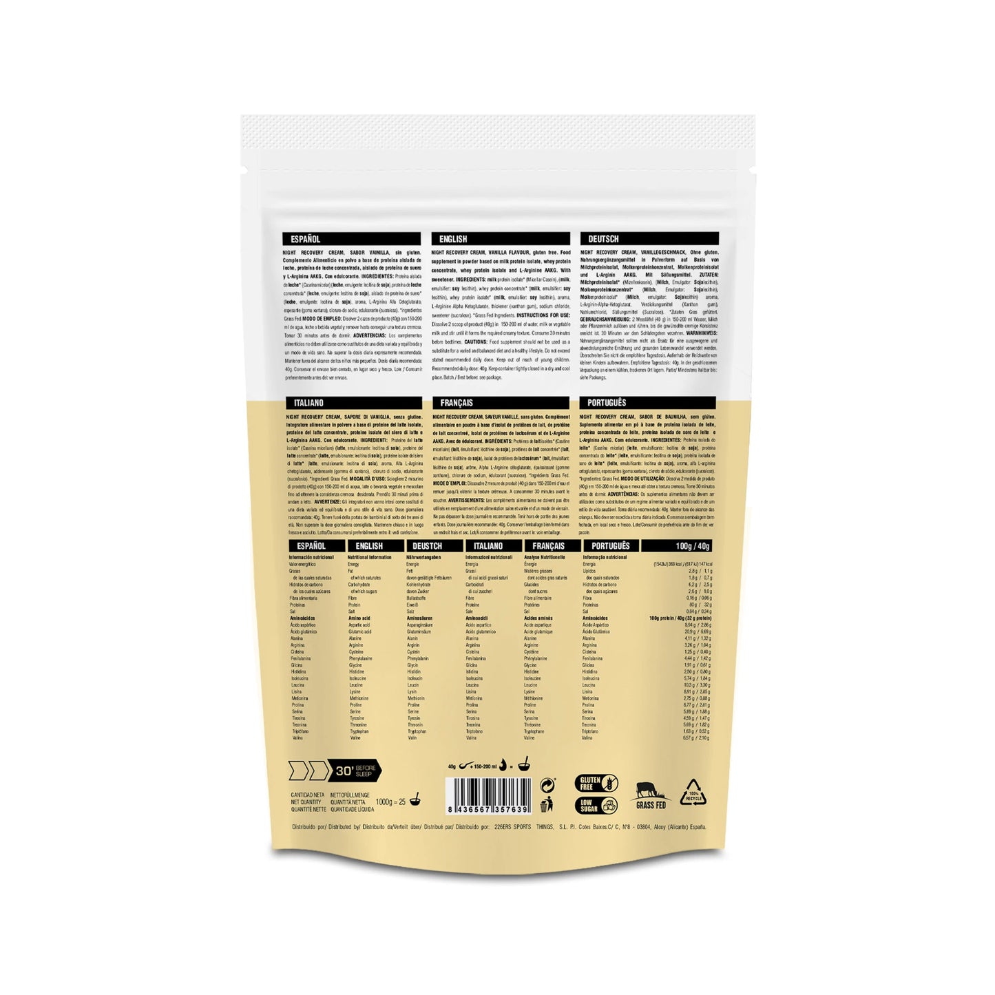 NIGHT RECOVERY CREAM 2.0 1KG VANILLA