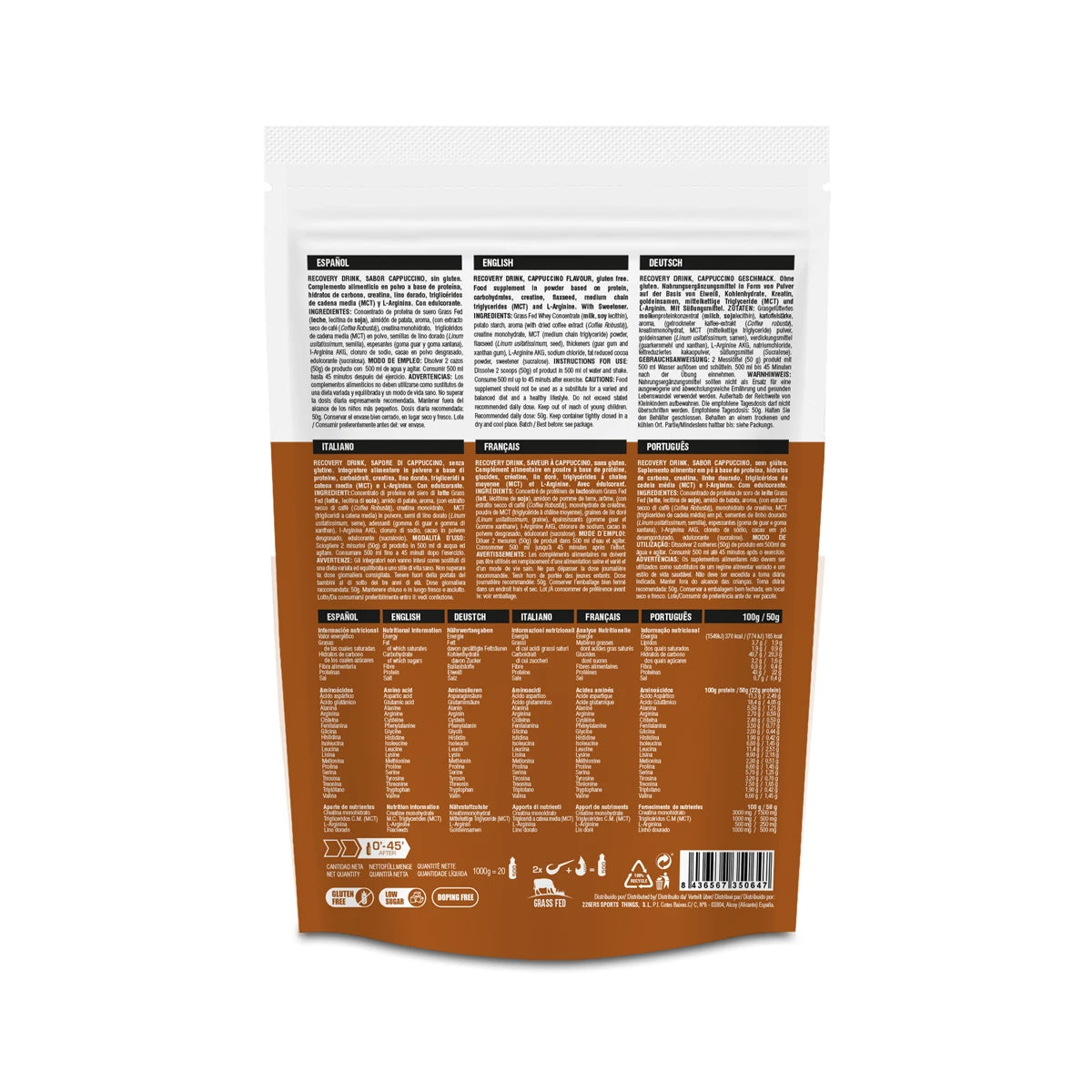 RECOVERY DRINK 1KG CAPPUCCINO