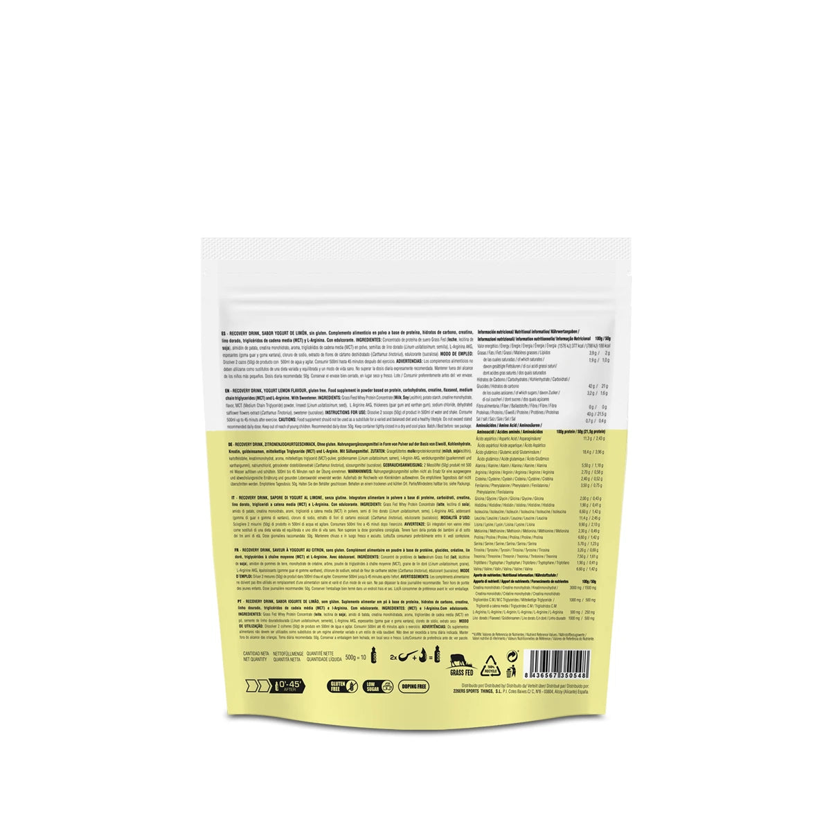 RECOVERY DRINK 0,5KG YOGURT LEMON